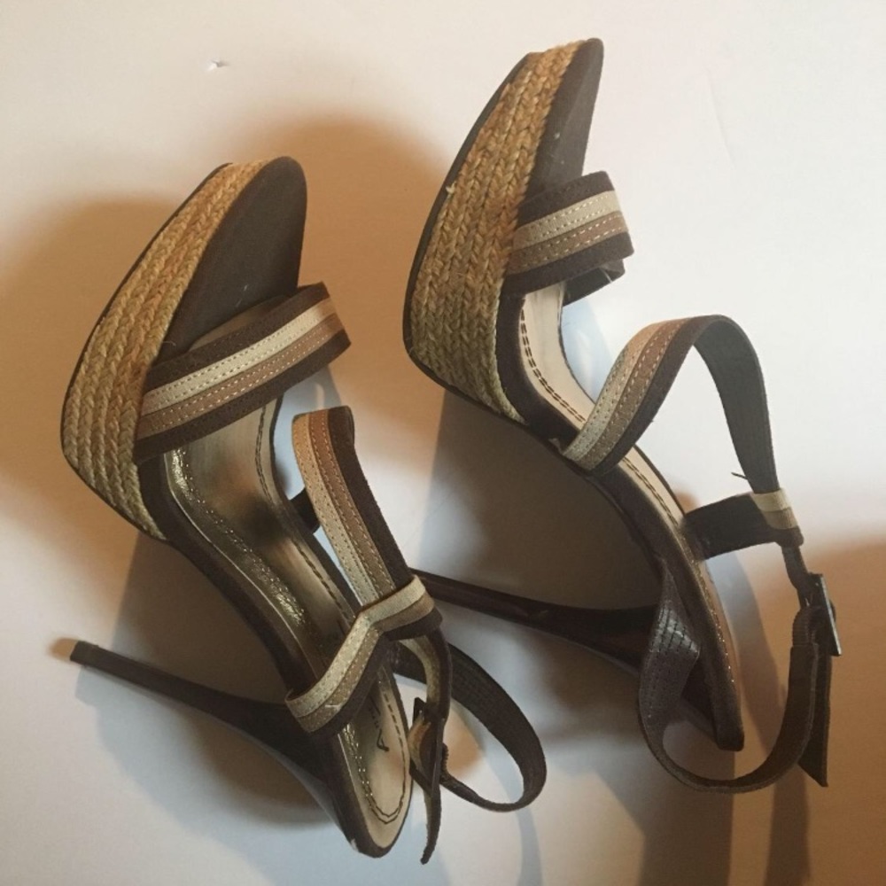 ANNE MICHELLE open toe Platform Heels Size 8